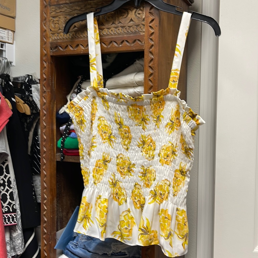 White House Black Market smocked tube top